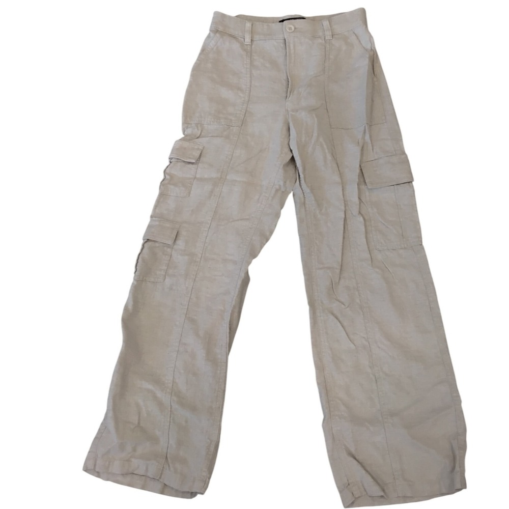Hollister Ultra High-Rise Baggy‎ Cargo Pants Women's Size S Neutral Trousers